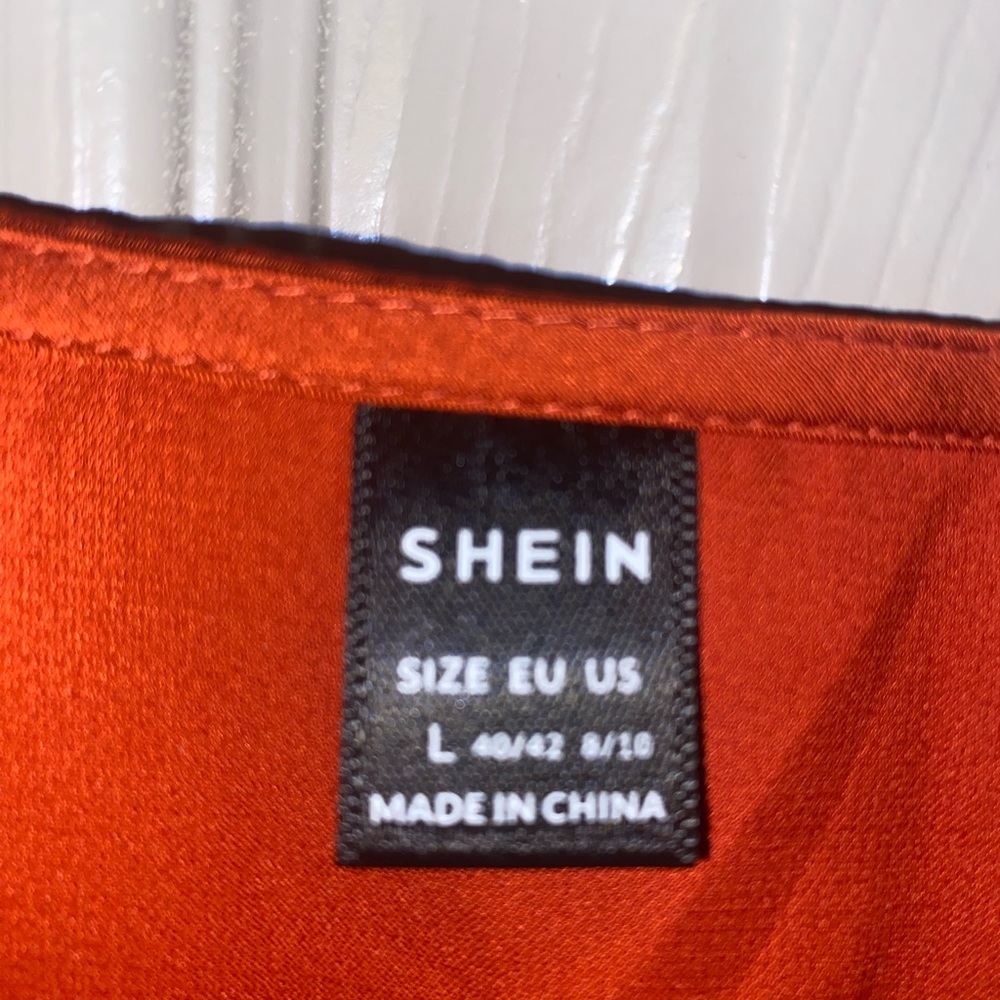 Vibrant Orange Satin Dress - Picture 2 of 3